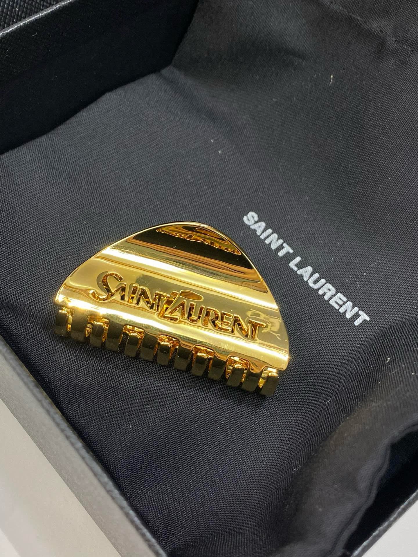YSL Saint Laurent Gold Hair Clip